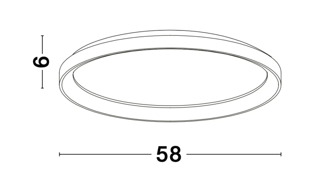 Nova Luce 9853675 PERTINO LED Deckenleuchte 58cm 3000K Weiss dimmbar