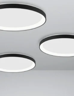 Nova Luce 9853676 PERTINO LED Deckenleuchte 58cm 3000K Schwarz dimmbar