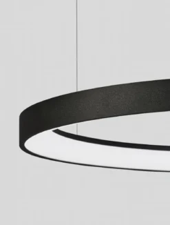 Nova Luce 9345689 PERTINO LED Pendelleuchte 58cm 2700K Schwarz dimmbar