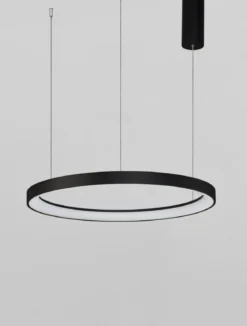 Nova Luce 9345689 PERTINO LED Pendelleuchte 58cm 2700K Schwarz dimmbar