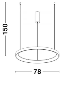 Nova Luce 9853685 PERTINO LED Pendelleuchte 78cm 3000K Weiss dimmbar