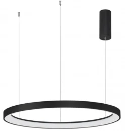 Nova Luce 9853686 PERTINO LED Pendelleuchte 78cm 3000K Schwarz dimmbar