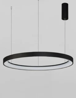 Nova Luce 9853686 PERTINO LED Pendelleuchte 78cm 3000K Schwarz dimmbar