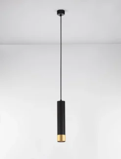 Nova Luce 9911529 PICTO Pendelleuchte 30 1-flammig Schwarz Gold GU10