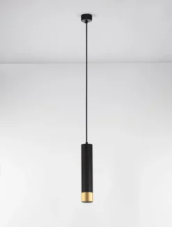 Nova Luce 9911529 PICTO Pendelleuchte 30 1-flammig Schwarz Gold GU10