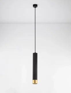 Nova Luce 9911530 PICTO Pendelleuchte 40 1-flammig Schwarz Gold GU10