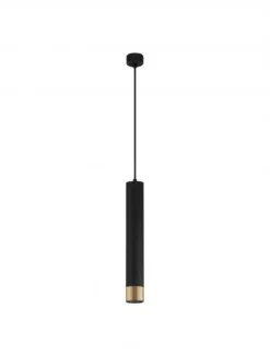 Nova Luce 9911530 PICTO Pendelleuchte 40 1-flammig Schwarz Gold GU10