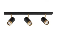 Nova Luce 9111435 POGNO Deckenleuchte 3-flammig Schwarz Gold GU10