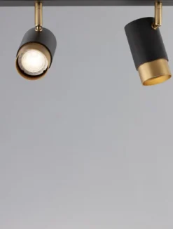 Nova Luce 9111435 POGNO Deckenleuchte 3-flammig Schwarz Gold GU10