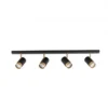Nova Luce 9111436 POGNO Deckenleuchte 4-flammig Schwarz Gold GU10