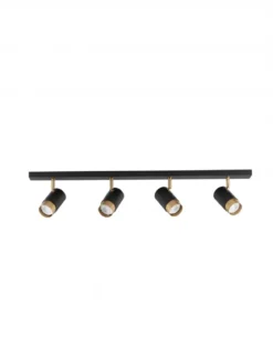 Nova Luce 9111436 POGNO Deckenleuchte 4-flammig Schwarz Gold GU10