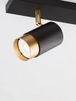 Nova Luce 9111434 POGNO Spotleuchte 2-flammig Schwarz Gold GU10