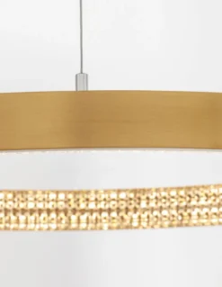 Nova Luce 9285401 PRESTON LED Pendelleuchte 40cm 3000K Antik Gold dimmbar