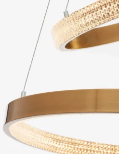 Nova Luce 9862852 PRESTON LED Pendelleuchte 2 Ringe 60cm 3000K Antik Gold dimmbar