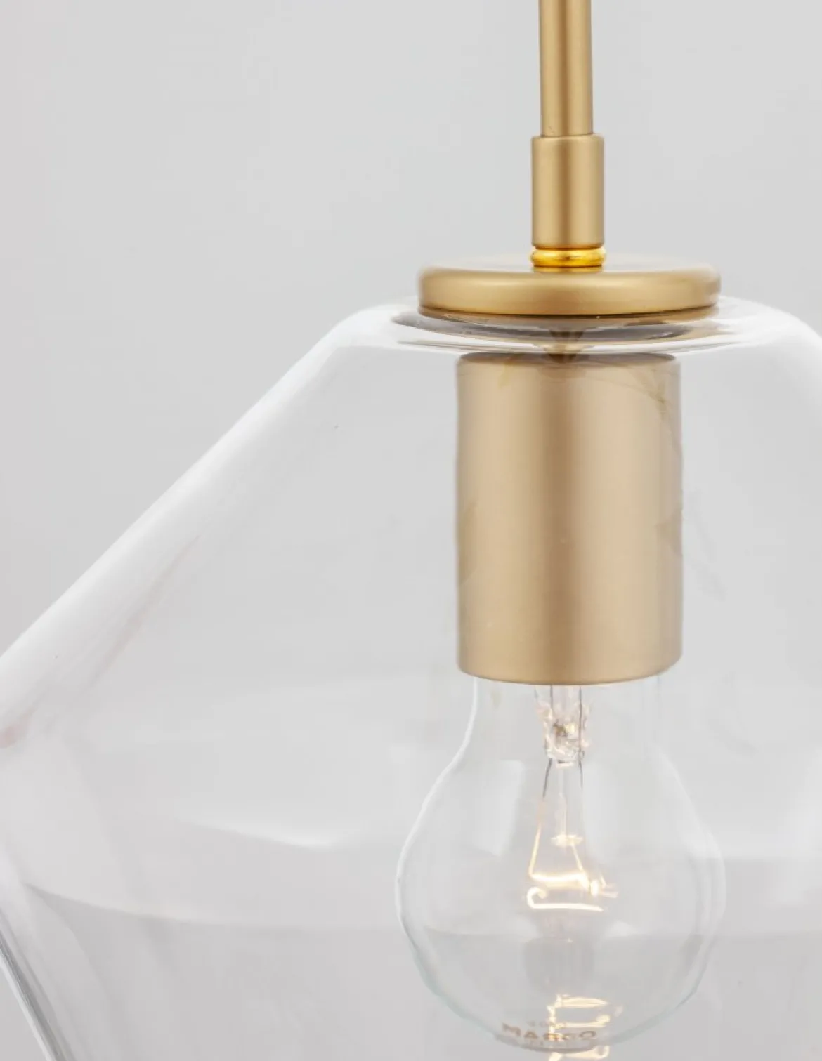 Nova Luce 9426731 PRISMA Pendelleuchte 1-flammig Gold Transparent E27