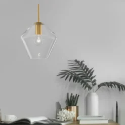 Nova Luce 9426731 PRISMA Pendelleuchte 1-flammig Gold Transparent E27