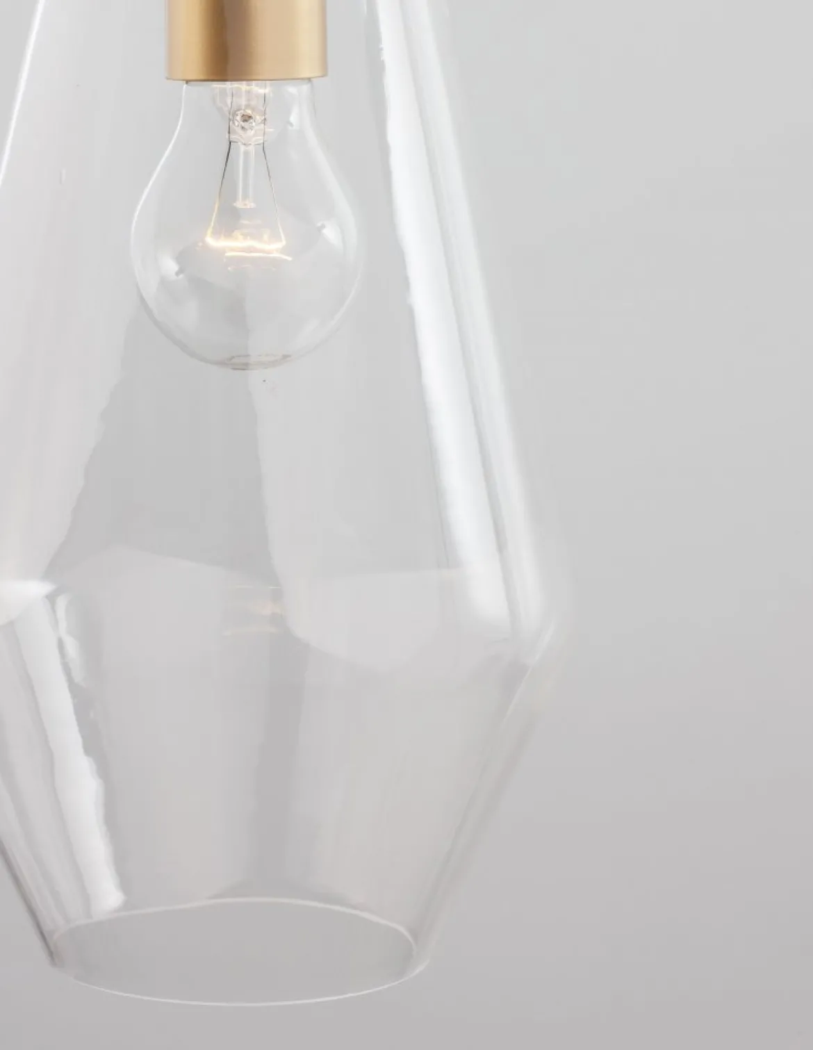 Nova Luce 9426732 PRISMA Pendelleuchte 1-flammig Gold Transparent E27