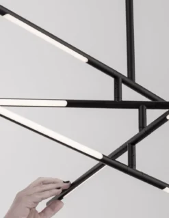 Nova Luce 9180780 RACCIO LED Pendelleuchte 8-flammig 3000K Schwarz dimmbar