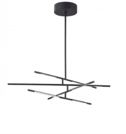 Nova Luce 9180780 RACCIO LED Pendelleuchte 8-flammig 3000K Schwarz dimmbar