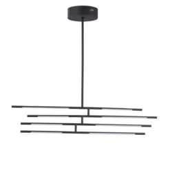 Nova Luce 9180780 RACCIO LED Pendelleuchte 8-flammig 3000K Schwarz dimmbar