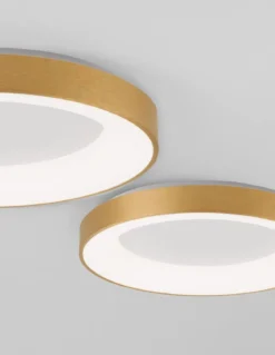 Nova Luce 9353854 RANDO THIN LED Deckenleuchte 60cm 3000K Gold gebürstet dimmbar