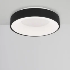 Nova Luce 9353831 RANDO THIN LED Deckenleuchte 38cm 3000K Schwarz dimmbar