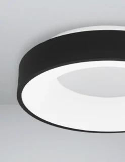 Nova Luce 9353831 RANDO THIN LED Deckenleuchte 38cm 3000K Schwarz dimmbar