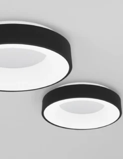 Nova Luce 9353831 RANDO THIN LED Deckenleuchte 38cm 3000K Schwarz dimmbar
