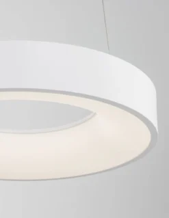 Nova Luce 9453430 RANDO THIN LED Pendelleuchte 38cm 3000K Weiss dimmbar