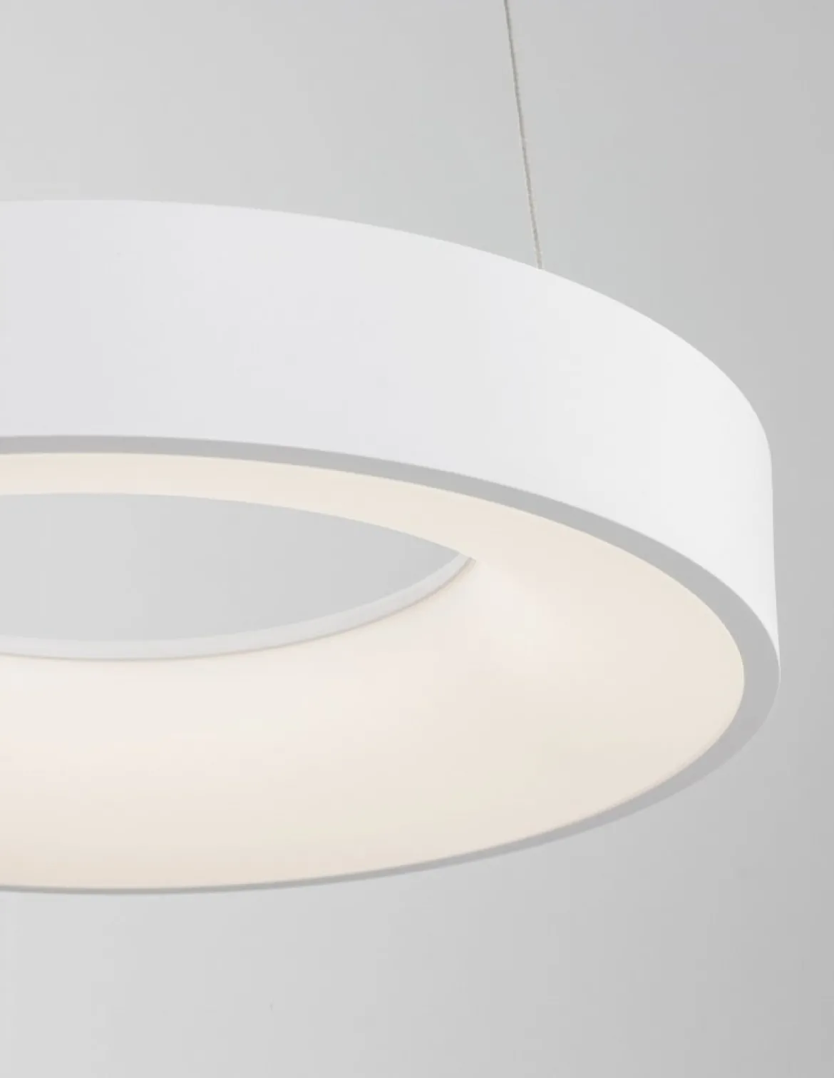 Nova Luce 9453430 RANDO THIN LED Pendelleuchte 38cm 3000K Weiss dimmbar