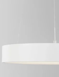 Nova Luce 9453430 RANDO THIN LED Pendelleuchte 38cm 3000K Weiss dimmbar