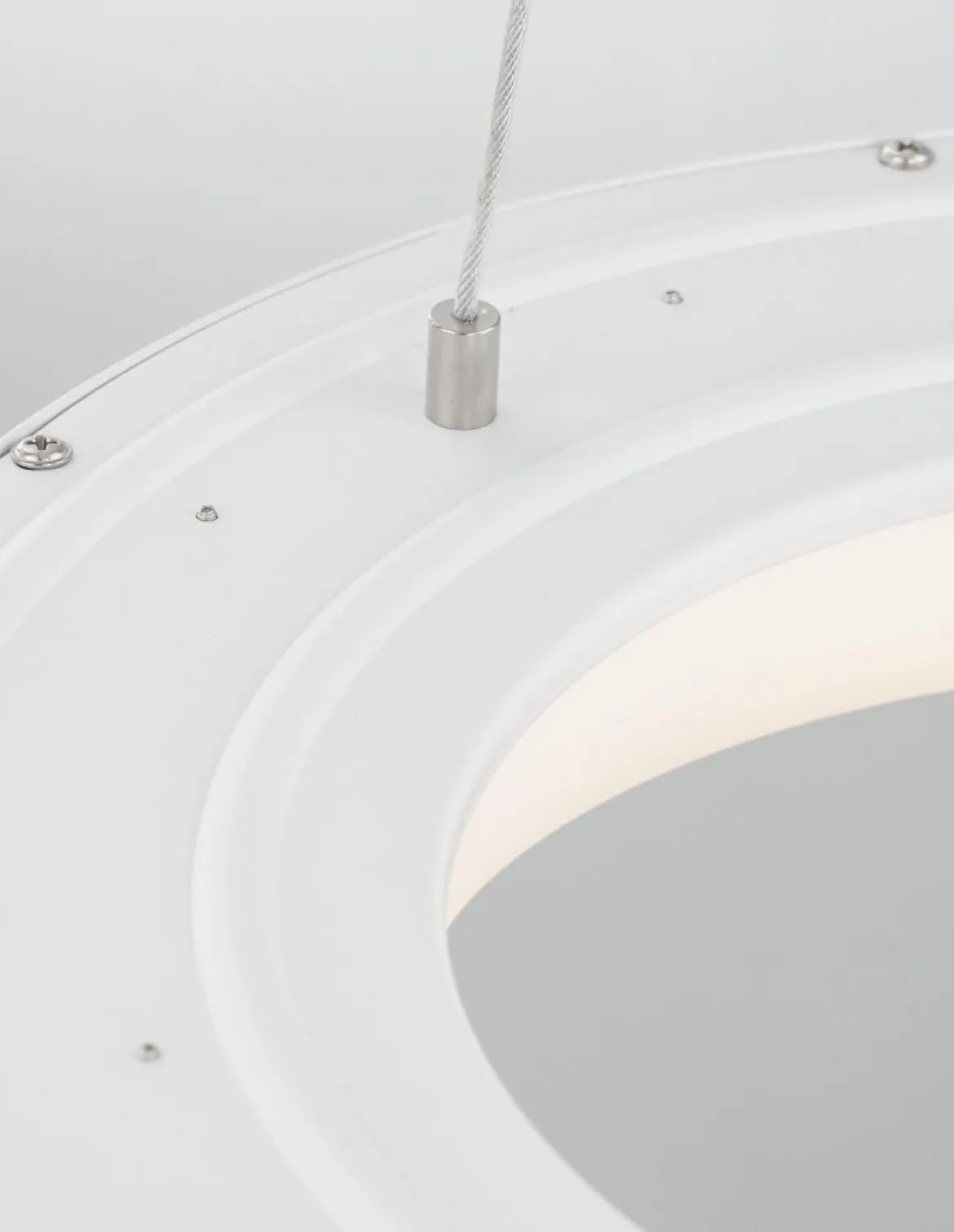 Nova Luce 9453430 RANDO THIN LED Pendelleuchte 38cm 3000K Weiss dimmbar