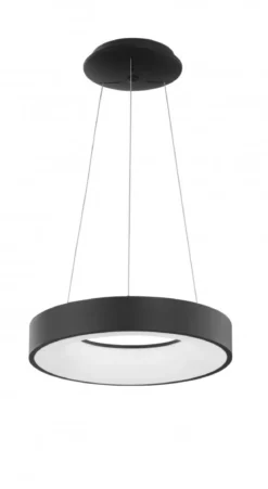 Nova Luce 9453431 RANDO THIN LED Pendelleuchte 38cm 3000K Schwarz dimmbar