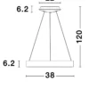 Nova Luce 9453432 RANDO THIN LED Pendelleuchte 38cm 3000K Gold gebürstet dimmbar