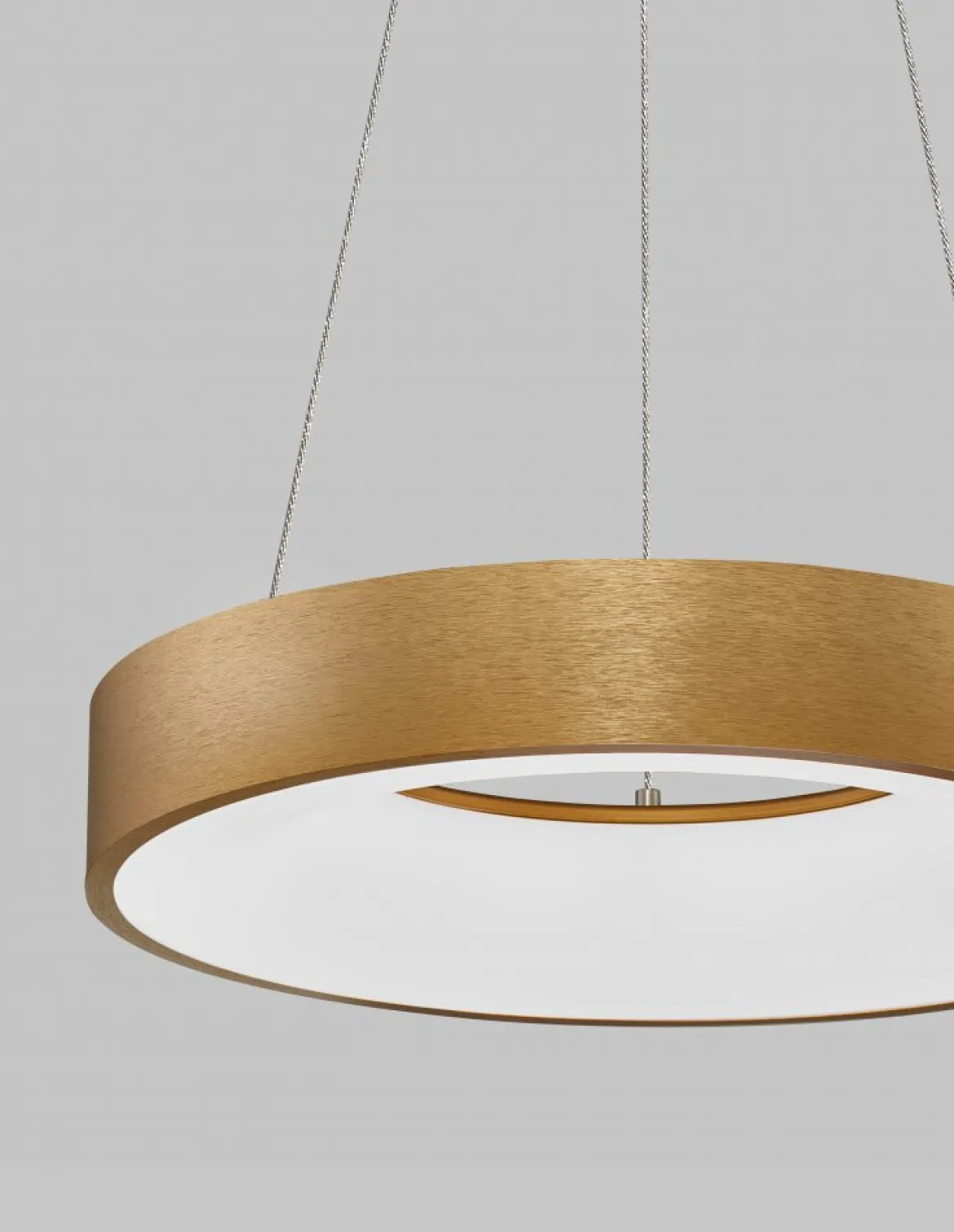 Nova Luce 9453432 RANDO THIN LED Pendelleuchte 38cm 3000K Gold gebürstet dimmbar