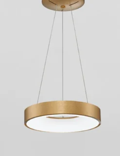 Nova Luce 9453432 RANDO THIN LED Pendelleuchte 38cm 3000K Gold gebürstet dimmbar
