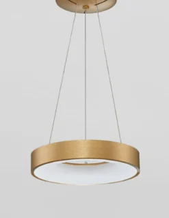 Nova Luce 9453432 RANDO THIN LED Pendelleuchte 38cm 3000K Gold gebürstet dimmbar