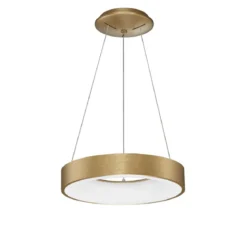 Nova Luce 9453432 RANDO THIN LED Pendelleuchte 38cm 3000K Gold gebürstet dimmbar