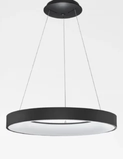Nova Luce 9453453 RANDO THIN LED Pendelleuchte 60cm 3000K Schwarz dimmbar