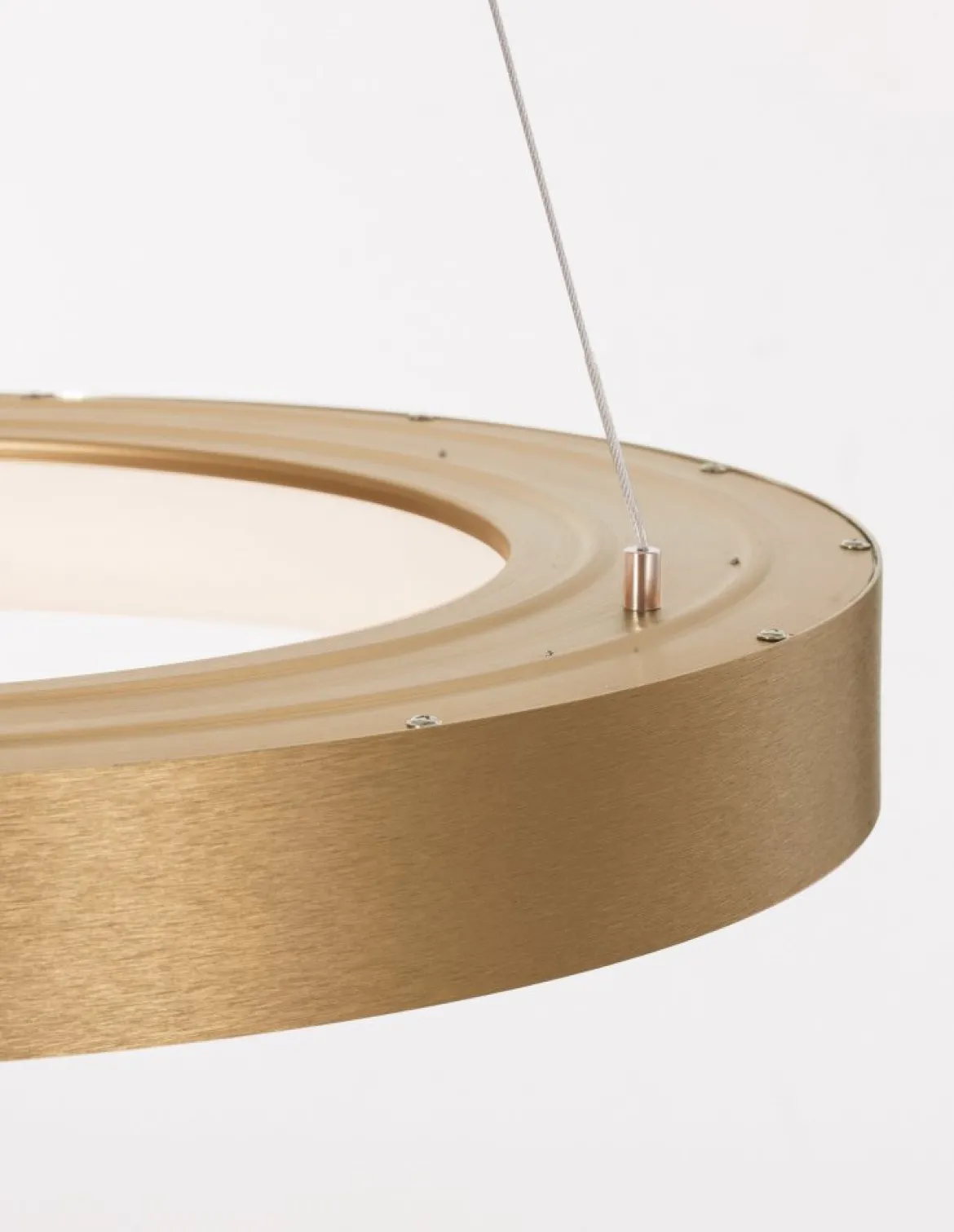 Nova Luce 9453454 RANDO THIN LED Pendelleuchte 60cm 3000K Gold gebürstet dimmbar