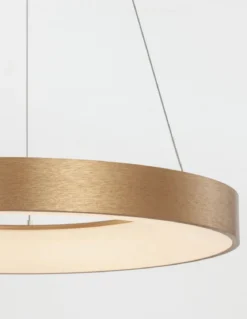 Nova Luce 9453454 RANDO THIN LED Pendelleuchte 60cm 3000K Gold gebürstet dimmbar