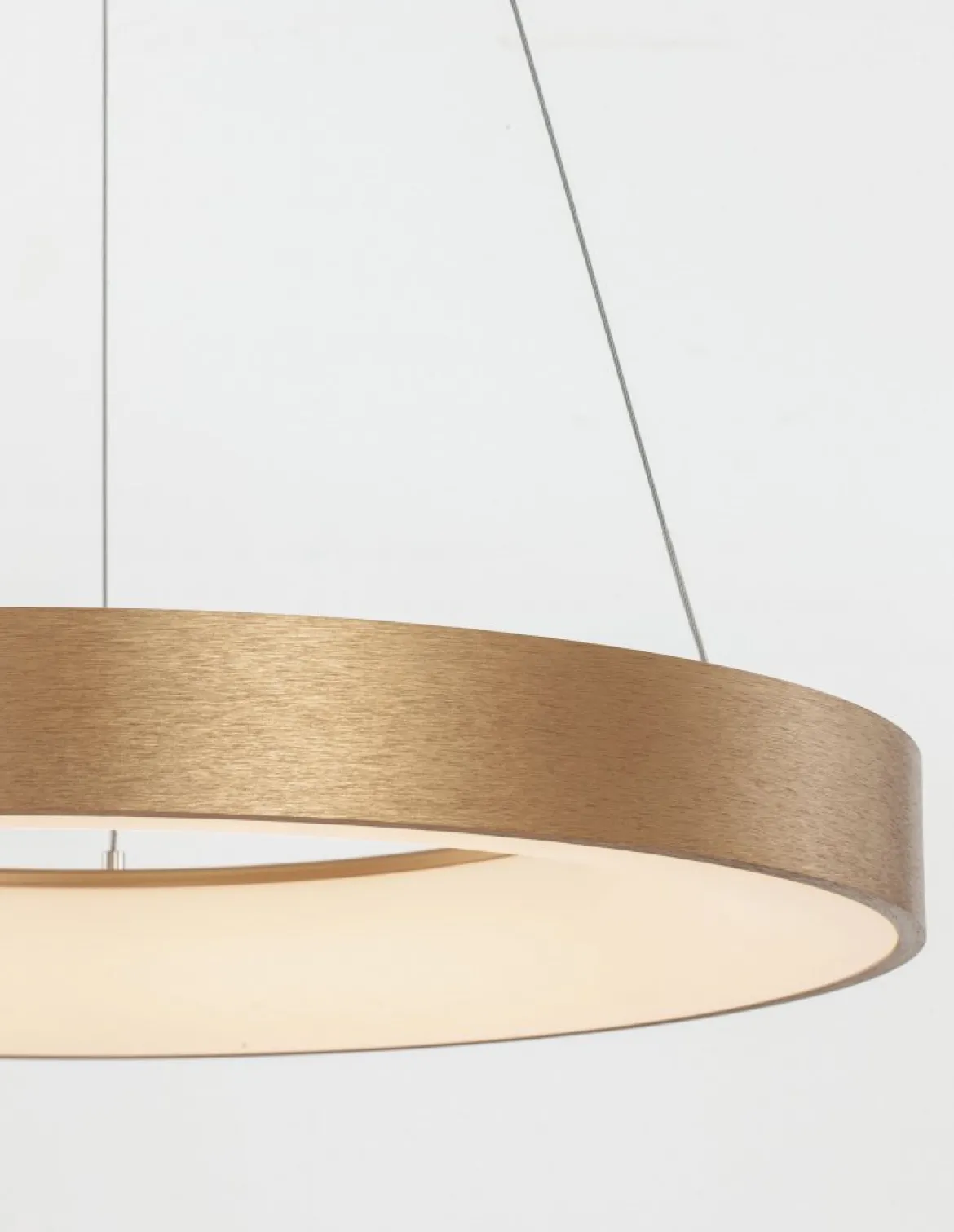 Nova Luce 9453454 RANDO THIN LED Pendelleuchte 60cm 3000K Gold gebürstet dimmbar