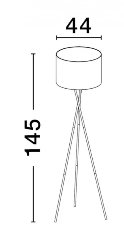 Nova Luce 9050160 RETRO Stehlampe Schwarz 145cm E27