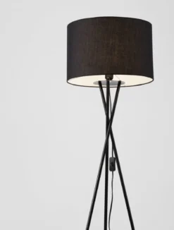 Nova Luce 9050160 RETRO Stehlampe Schwarz 145cm E27
