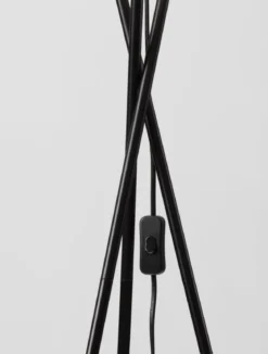 Nova Luce 9050160 RETRO Stehlampe Schwarz 145cm E27
