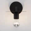 Nova Luce 9501232 ROYAL Wandleuchte mit Schirm Schwarz E27