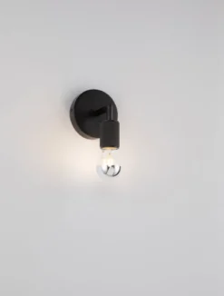 Nova Luce 9501233 ROYAL Wandleuchte ohne Schirm Schwarz E27