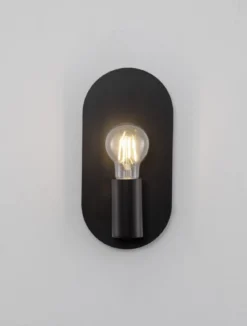 Nova Luce 9501245 ROYAL Wandleuchte Schwarz E27