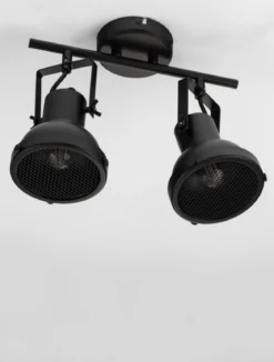 Nova Luce 9624104 RUVI Deckenleuchte 2-flammig Schwarz GU10