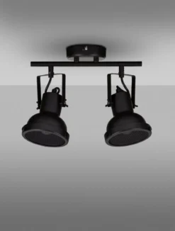 Nova Luce 9624104 RUVI Deckenleuchte 2-flammig Schwarz GU10